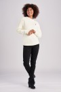 US Polo Adele O-Neck Sweater bomullsgenser Dame, Colud Dancer / Hvit thumbnail
