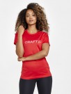 Craft Core Essence Logo Tee T-skjorte for trening Dame, Machine Red thumbnail