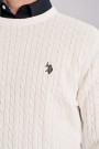 U.S. Polo Archi Knit Sweater Strikket Genser Herre, Hvit thumbnail