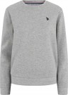 US Polo Adele O-Neck Sweater bomullsgenser Dame, Grey Melange thumbnail