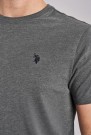 U.S Polo Arjun T-Shirt T-skjorte Herre, Medium Grey Melange thumbnail