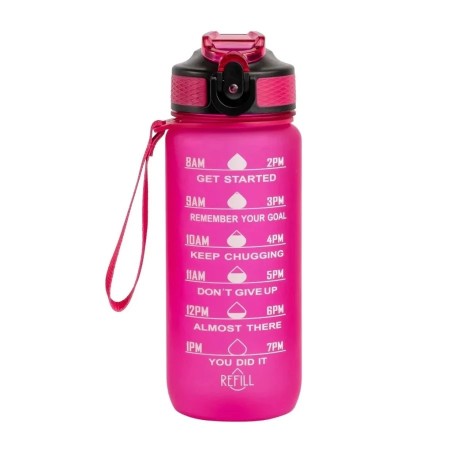 Hollywood Motivational Bottle 600ml - flasken som motiverer deg til å drikke, rosa