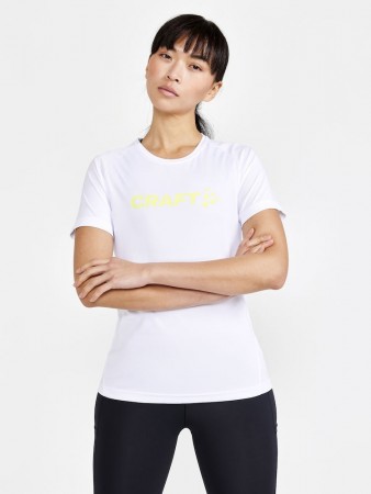 Craft Core Essence Logo Tee T-skjorte for trening Dame, Hvit