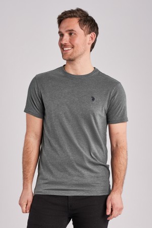 U.S Polo Arjun T-Shirt T-skjorte Herre, Medium Grey Melange