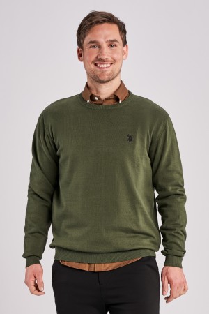 U.S Polo Adair Knit Sweater strikket genser Herre, Forest Night