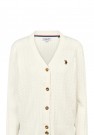 U.S. Polo Gill Reg Cardi USPA W Knit Til Dame, Cloud Dancer thumbnail