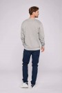 U.S Polo Adler Sweat O-Neck bomullsgenser Herre, Grey Melange  thumbnail
