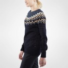 Fjällräven Övik Knit Sweater Ullgenser Dame, Dark Navy thumbnail