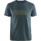 Fjällräven Logo T­-shirt T-skjorte Herre, Navy   thumbnail