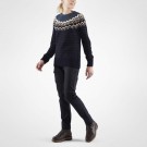 Fjällräven Övik Knit Sweater Ullgenser Dame, Dark Navy thumbnail