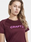 Craft Core Essence Logo Tee T-skjorte for trening Dame, Punsch thumbnail
