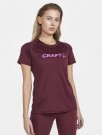 Craft Core Essence Logo Tee T-skjorte for trening Dame, Punsch thumbnail