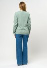 U.S Polo V-Neck knit bell genser dame, Green Millue thumbnail