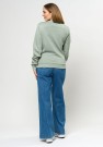 US Polo Adele O-Neck Sweater bomullsgenser Dame, Green Milliue thumbnail
