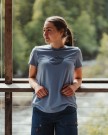 Bergans Nordmarka Organic Cotten Print Tee Til Dame, Husky Blue/Husky Blue Sunset thumbnail