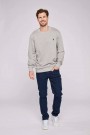 U.S Polo Adler Sweat O-Neck bomullsgenser Herre, Grey Melange  thumbnail