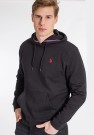 US Polo USPA Sweatshirt Brayden Men Hettegenser Herre, Tap Shoe/Svart thumbnail