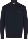 U.S. Polo Brison Knit Half-zip strikket genser Herre, Dark Sapphire / Navy thumbnail
