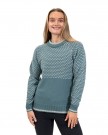 Bergans Alvdal Wool Jumper Til Dame, Grey Sage/Vanilla White  thumbnail
