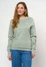 US Polo Adele O-Neck Sweater bomullsgenser Dame, Green Milliue thumbnail