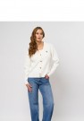 U.S. Polo Gill Reg Cardi USPA W Knit Til Dame, Cloud Dancer thumbnail