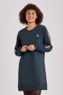 U.S Polo Ea Sweat Dress Kjole Dame, Dark Sapphire thumbnail