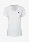 U.S. Polo  Amy T-Shirt T-skjorte i bomull Dame, Hvit thumbnail