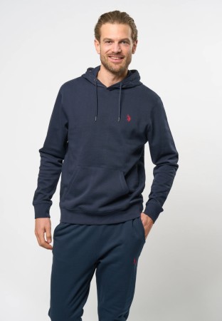 US Polo USPA Sweatshirt Brayden Men Hettegenser Herre, Dark Sapphire/Navy