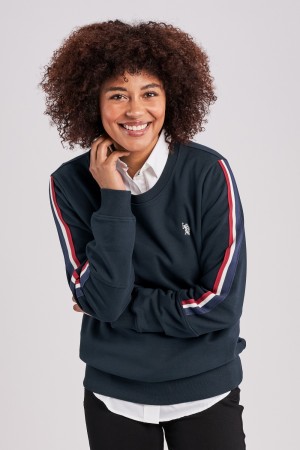 U.S Polo Dua Sweatshirt genser Dame, Dark Sapphire