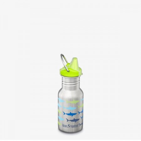 Klean Kanteen Kid Classic Narrow 355ml drikkeflaske (w/ Kid Sippy Cap), Sharks 