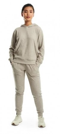 twentyfour mode comfy hoodie hettegenser dame, sand