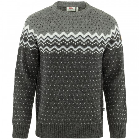 Fjällräven Övik Knit Sweater Ullgenser Herre, Dark Grey - Grey