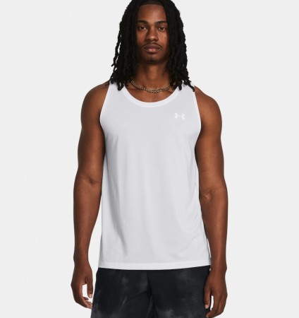 Under Armour UA STREAKER SINGLET Treningssinglet til Herre, Hvit