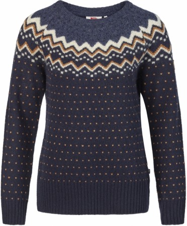 Fjällräven Övik Knit Sweater Ullgenser Dame, Dark Navy