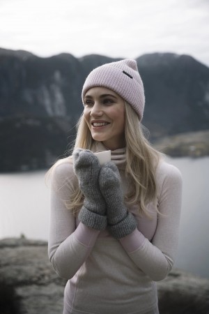 Twentyfour Mode Rib Lue til Dame, Lys Rosa