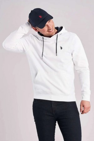 US Polo USPA Sweatshirt Brayden Men Hettegenser Herre, Hvit 