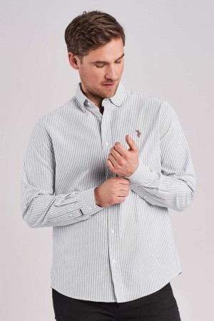 U.S. Polo Armin Shirt Herre, Dark Sapphire Stipe