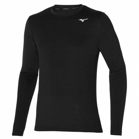 Mizuno Impulse Core LS Tee Langermet treningsskjorte Herre, Sort