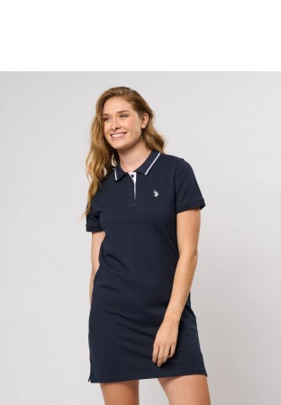 U.S. Polo Ika LF PI USPA W Dress Kjole Til Dame, Dark Sapphire