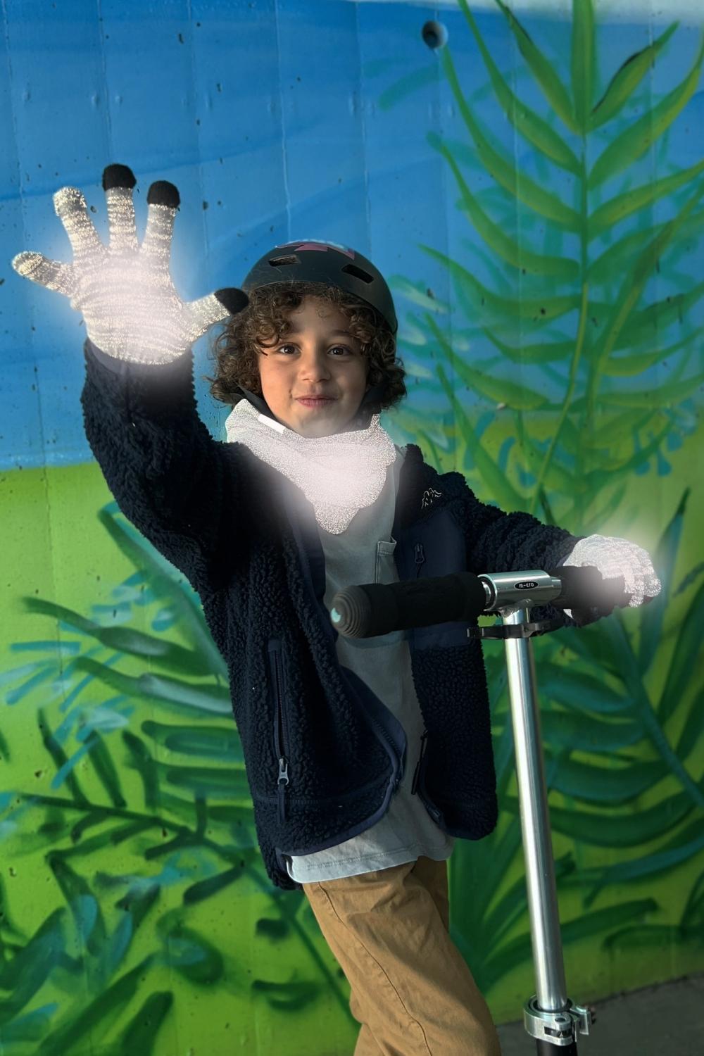 Morild Grid kids hanske 2pk, grå