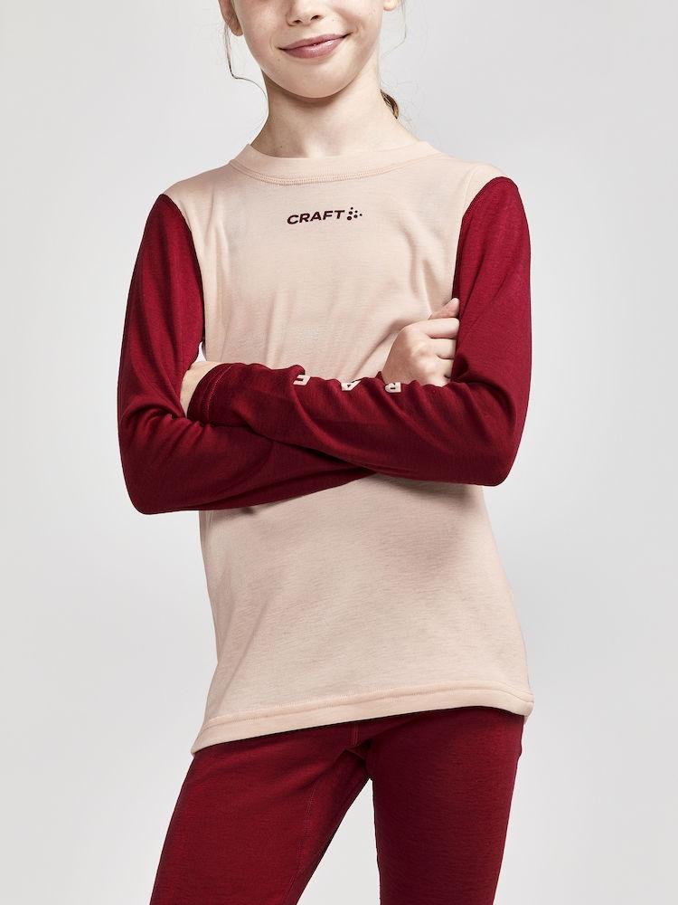 CRAFT Core Warm Baselayer Set Superundertøysett Junior, Gum Rhubarb