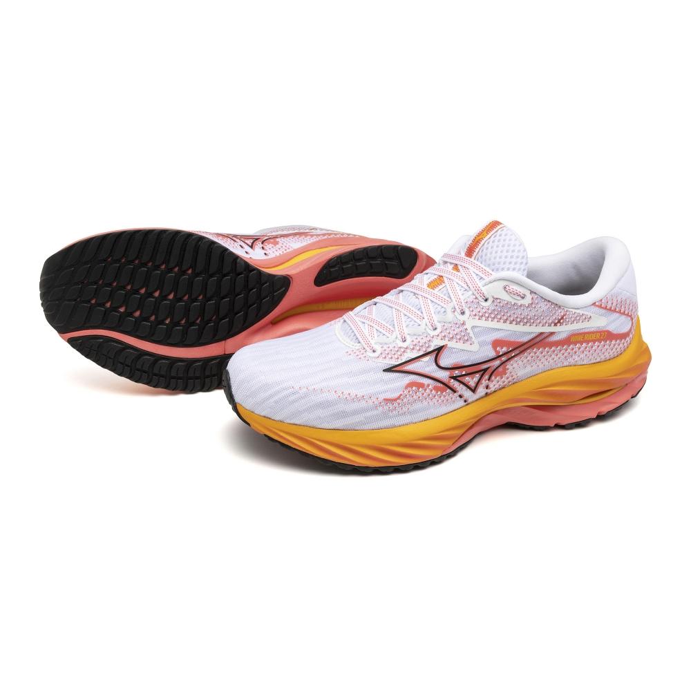 Mizuno Wave Rider 27 Joggesko Dame, Hvit/Sort 