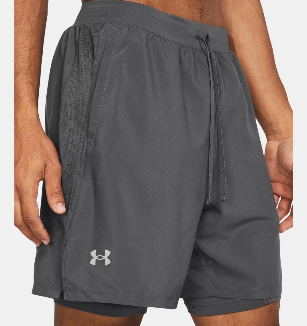 Under Armour UA LAUNCH 7'' 2-IN-1 SHORT løpeshorts Herre, Castlerock  