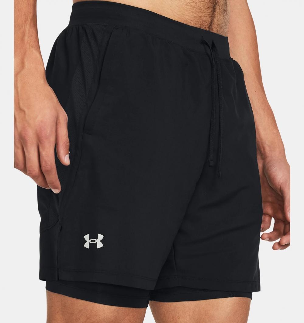 Under Armour UA LAUNCH 7'' 2-IN-1 SHORT løpeshorts Herre, Sort 