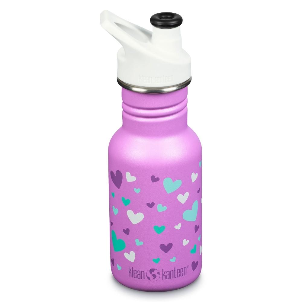 Klean Kanteen Kid Classic Narrow 355ml drikkeflaske (w/Kid Sport Cap), Orchid Hearts 