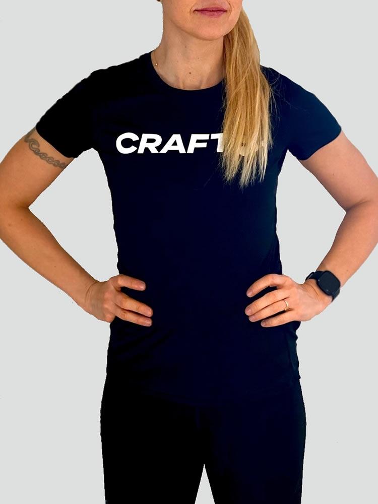 Craft rush ss tee trenings t-skjorte dame, svart