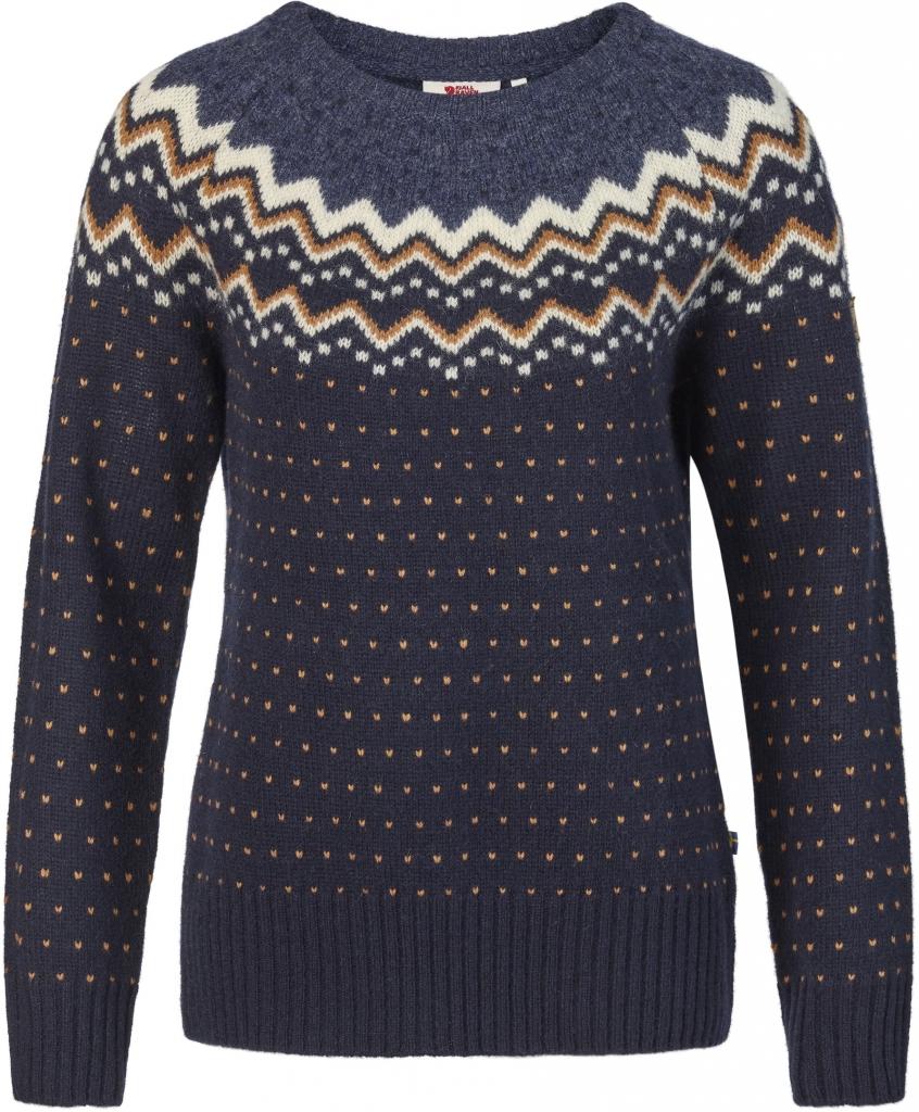 Fjällräven Övik Knit Sweater Ullgenser Dame, Dark Navy