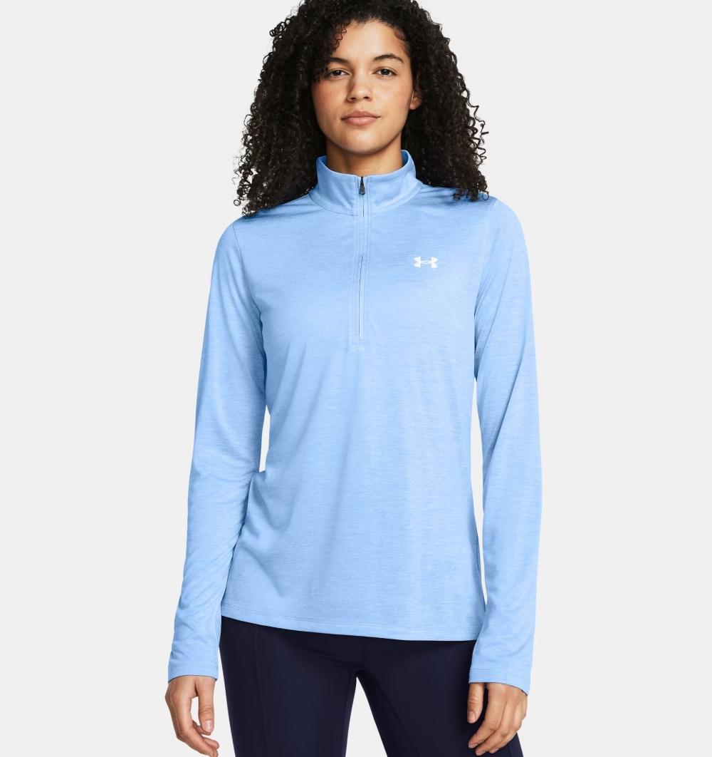 Under Armour UA Tech 1/2 Zip Twist Treningsgenser Dame, Lys Blå