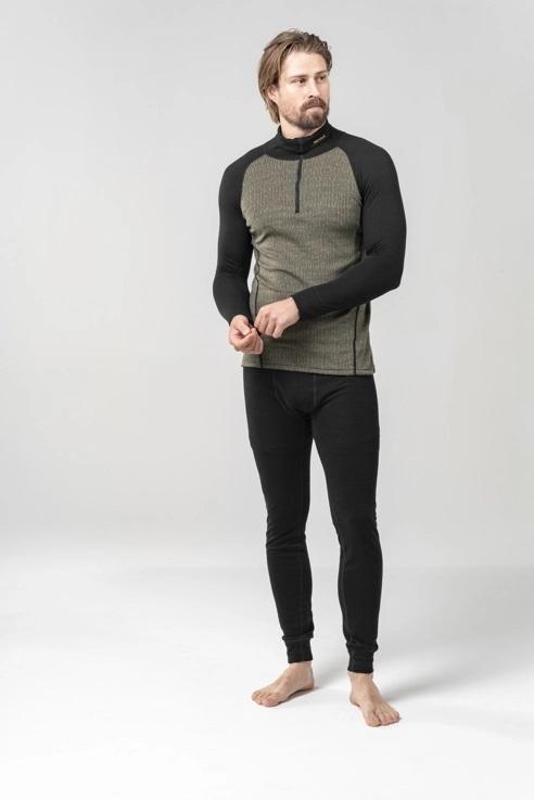 Devold Duo Active Merino 205 Z.Neck Herre, Lichen/Cavia
