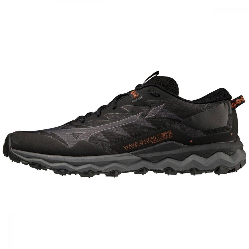 Mizuno Daichi 7 GTX Joggesko med Gore-Tex Herre, Black / Iron Grey